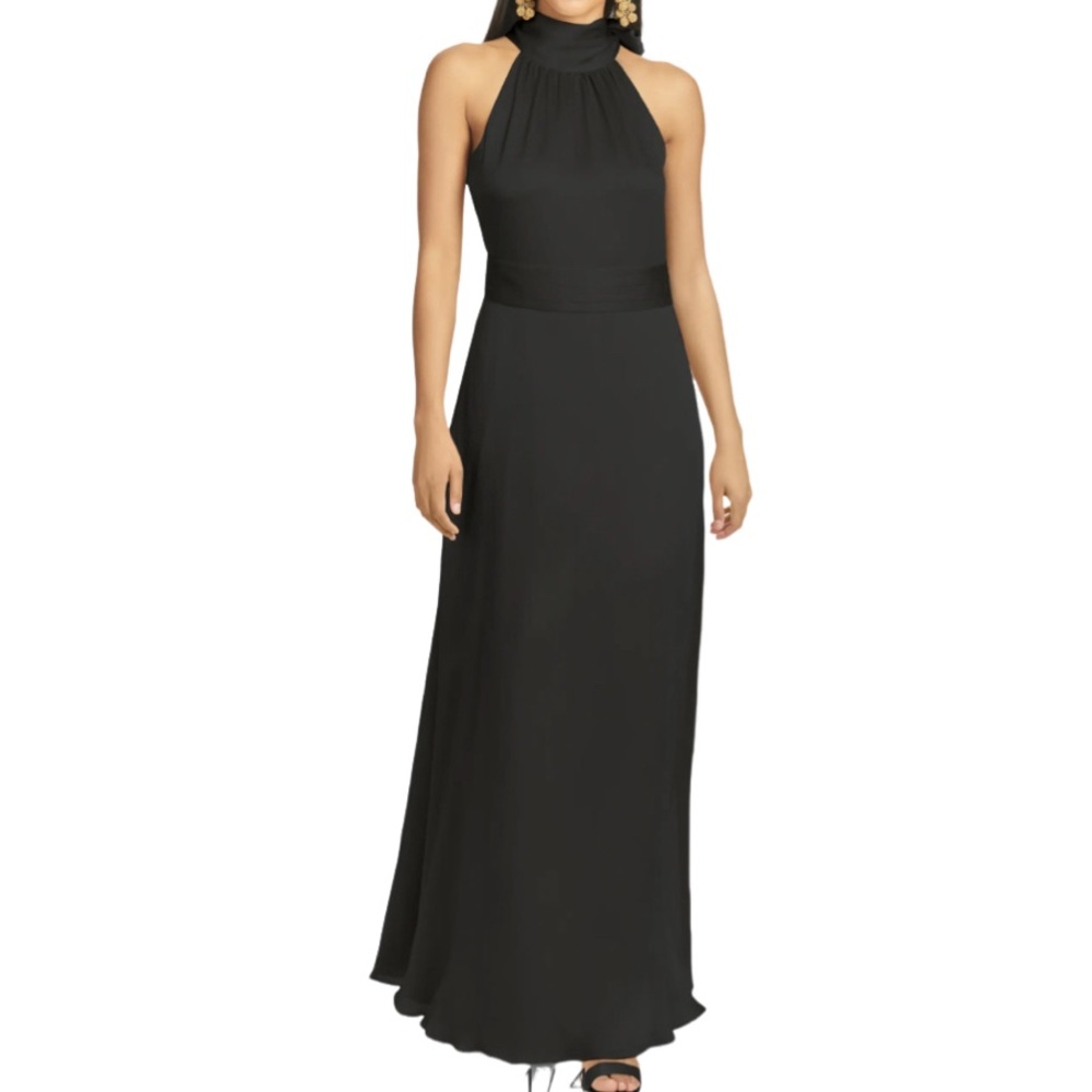 NWT Sachin + Babi Black Kayla Halter Gown - Sz 6
